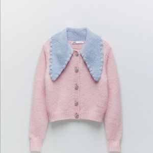 NWOT Zara jewel button knit cardigan